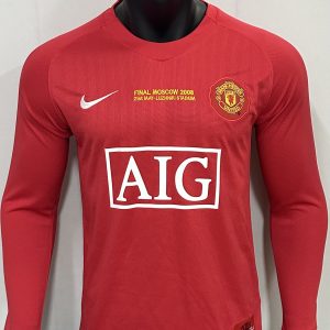 07-08  Retro UEFA Champions League Manchester United Home Long Sleeves 1:1 Thai quality