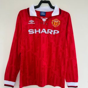 1992-94 Retro Manchester United Home Long Sleeve Football Jersey 1:1 Thai Quality