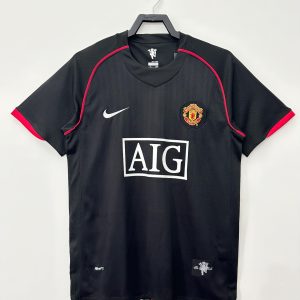 2007-08 Retro Manchester United Away Black Football Jersey 1:1 Thai Quality