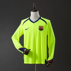 Barcelona Jersey 2005-06 Away Retro Football Kit Long Sleeves