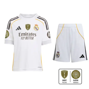 （Club World Cup + Intercontinental）Kids Real Madrid Jersey 25/26 Home Kit