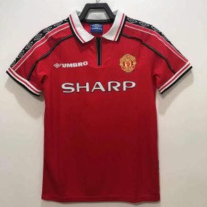 1998-99 Retro Manchester United Home Football Jersey 1:1 Thai Quality
