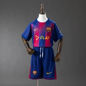 Kids Barcelona x Ed Sheeran Jersey 25/26 Home Football Kit