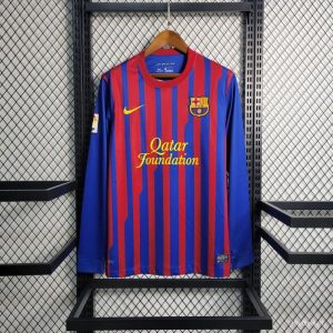 11/12 Retro Long Sleeve Barcelona Home Football Shirt 1:1 Thai Quality