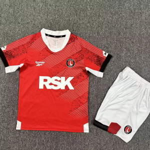 Kids 25/26 Charlton Athletic Home Kit 1:1 Thai Quality