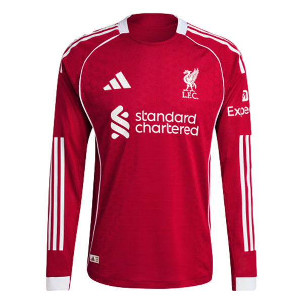 Player Version 25/26 LFC home Long Sleeve Jersey 1:1 Thai Quality