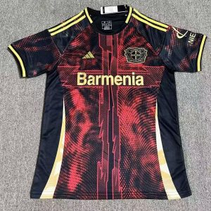 25/26 season Leverkusen jersey pre-match short-sleeved team uniform 1:1 Thai Quality