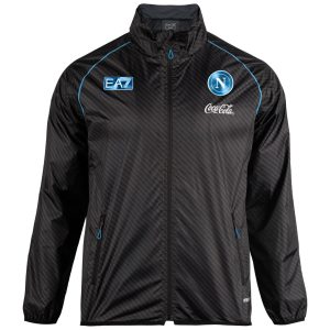 SSC Napoli Ebony Full Zip Windbreaker Jacket 2025/2026