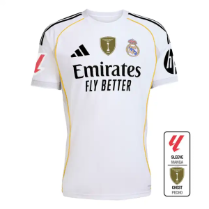 （S-4XL）25/26 Real Madrid Home Kit 1:1 Thai Quality