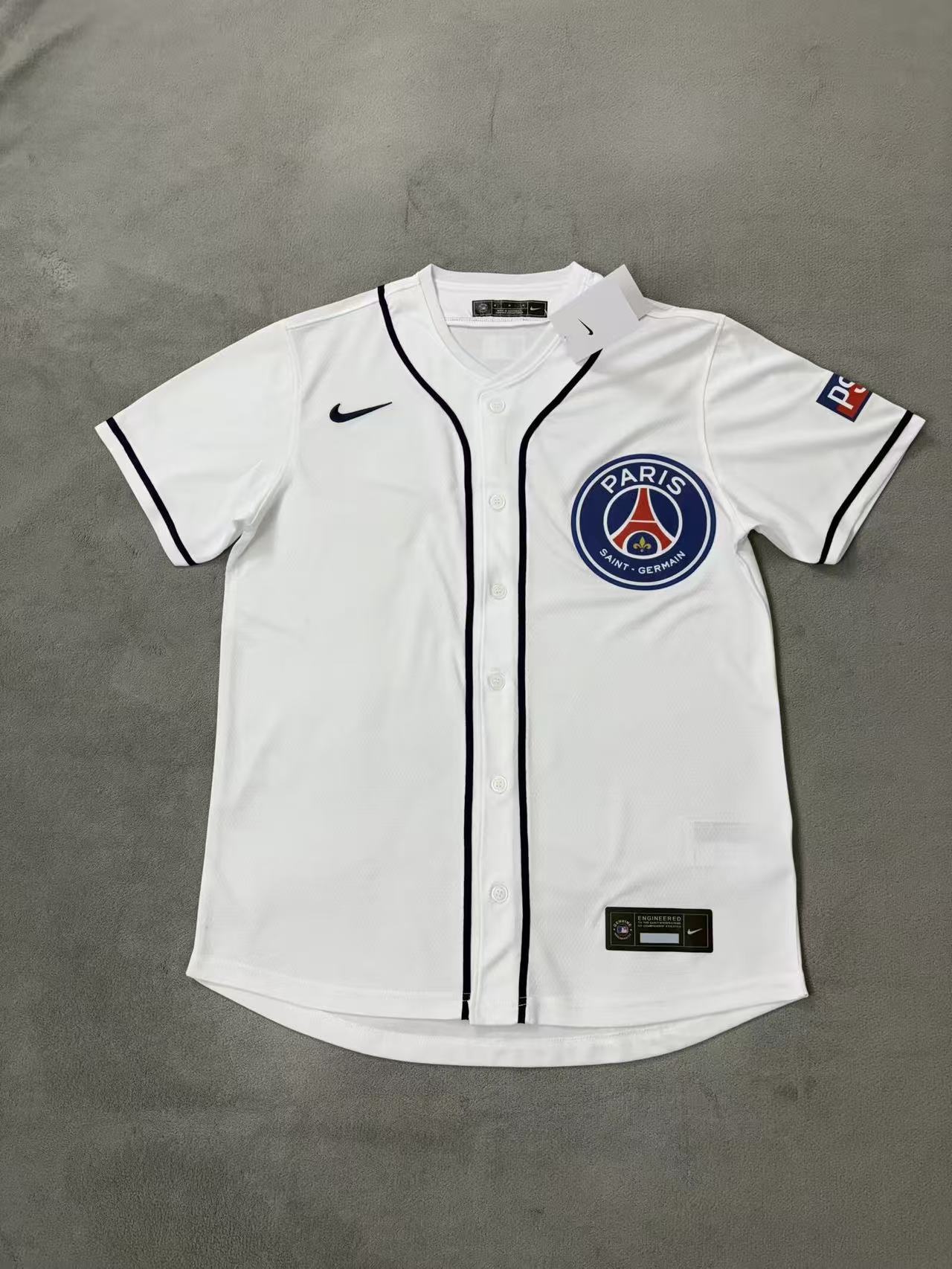 2025/26 Psg Paris Saint-Germain White Baseball T-Shirt