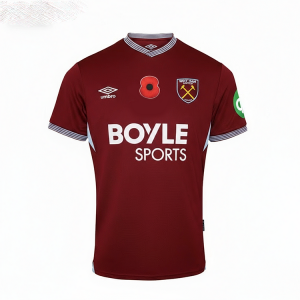 【S~4XL】West Ham United 25/26 Poppy Home Kit 1:1 Thai Quality