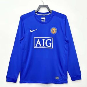 2007/2008 Retro Long Sleeve Man Utd Away Football Shirt 1:1 Thai Quality
