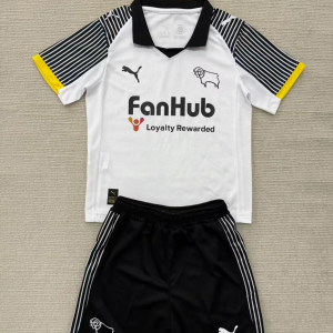 Kids 2025/2026 Derby County Home Kit 1:1 Thai Quality