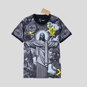 Brazil Christ the Redeemer Special Edition black Copa America 2024 Football Jersey 1:1 Thai Quality