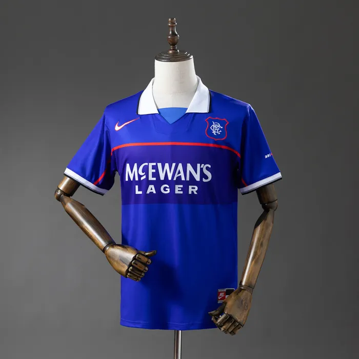 Retro 97-99 Rangers home soccer jersey