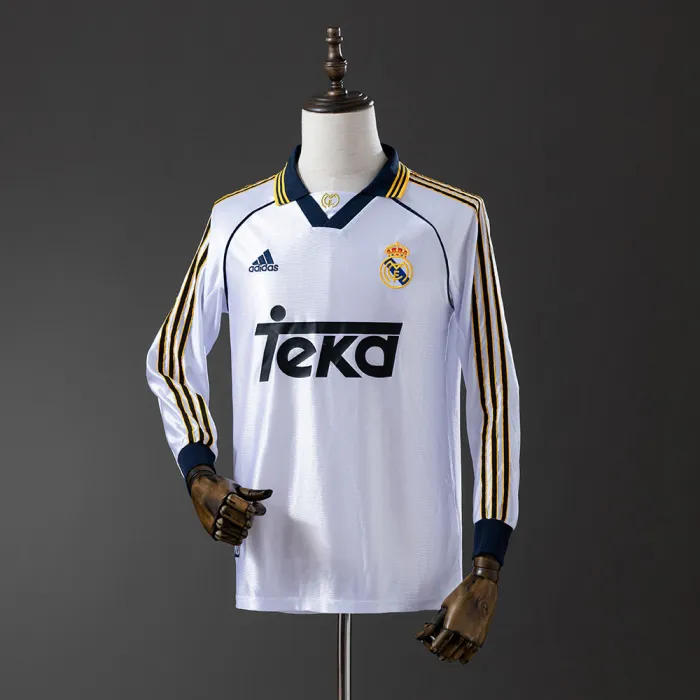 Retro Real Madrid 1998-00 Home Long Sleeves