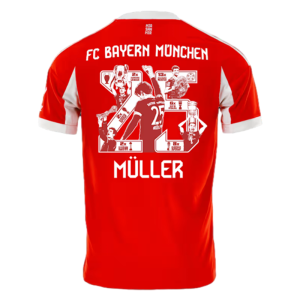 （S-4XL）25/26 Thomas Mueller Trikot Bayern Allianz Home Kit1:1 Thai Quality