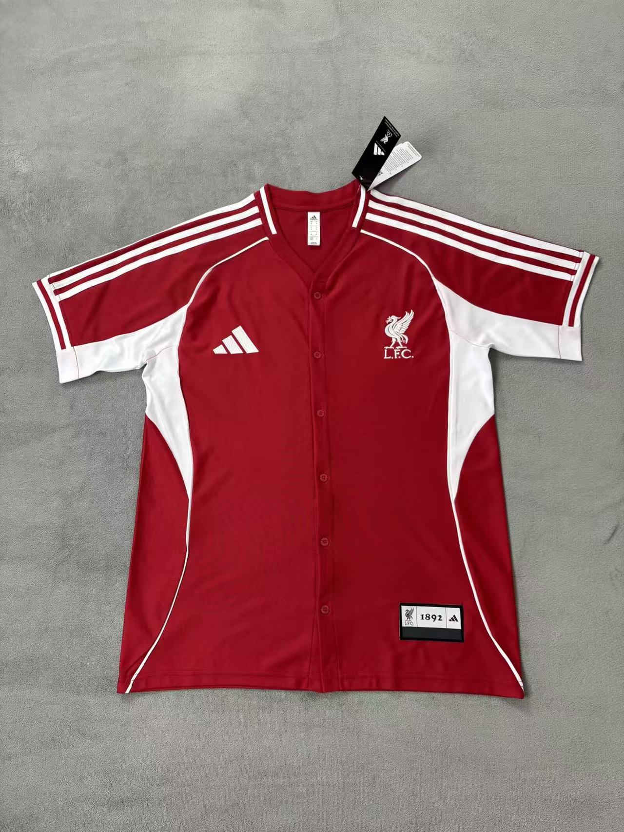 2025/26 LFC Red Baseball T-Shirt 1:1 Thai Quality